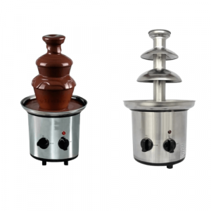 Fuente de chocolate de acero inoxidable de 3 niveles de caída