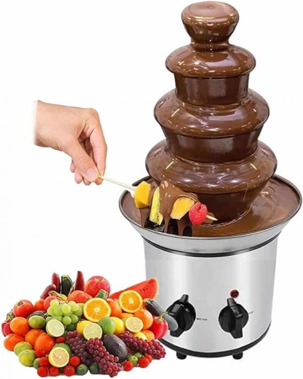 Fuente de chocolate de acero inoxidable de 4 niveles de caída - Image 2