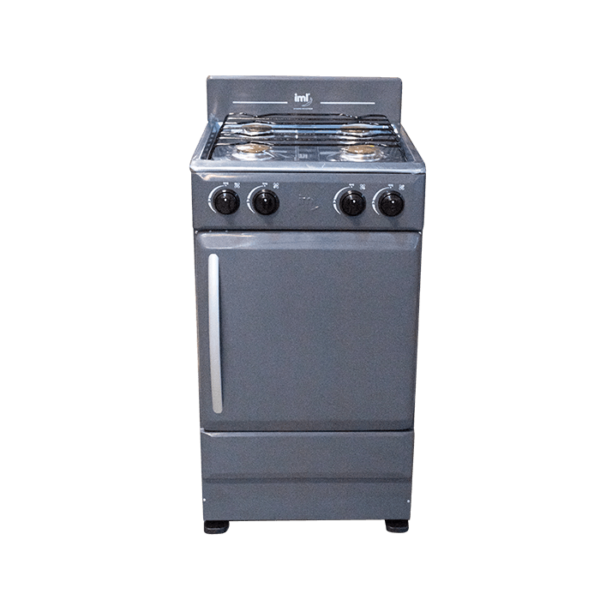 Estufa con gabinete de 4 hornillas color gris