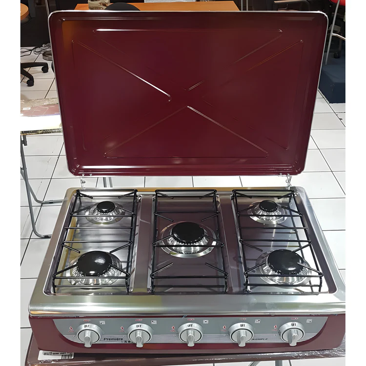 Estufa de mesa a gas de 5 hornillas MARCA PREMIERE BY ABM - Image 2