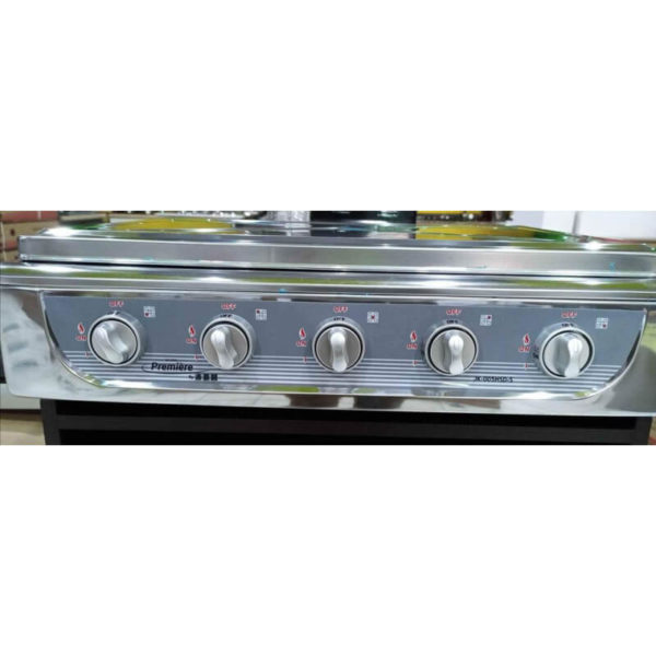 Estufa a Gas de mesa de 5 hornillas de acero de inoxidable MARCA PREMIERE BY ABM - Image 2