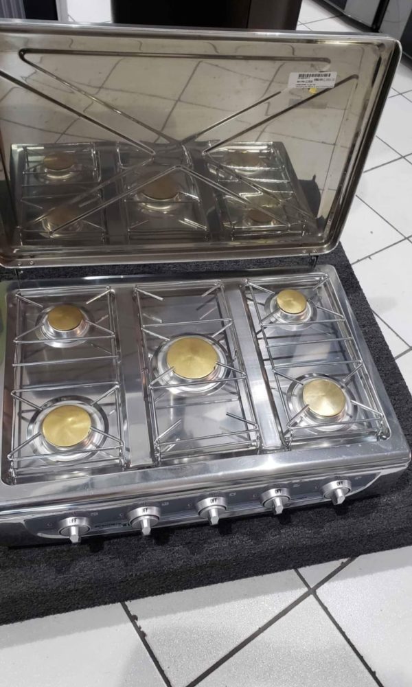 Estufa de 5 hornillas de acero de inoxidable MARCA PREMIERE - Image 2