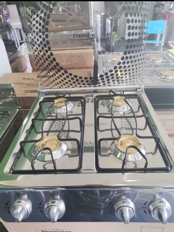Estufa a gas de Acero inoxidable de mesa de 4 hornillas MARCA PREMIERE - Image 3