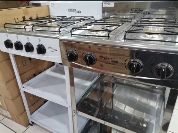 Estufa a gas con pedestal y 2 entrepaños de 4 hornillas MARCA PREMIERE - Image 2