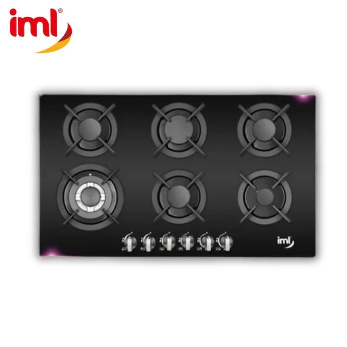 Estufa Empotrable de Gas | 6 Hornilla | Vidrio Templado | Parrilla de Hierro Fundido - Image 3