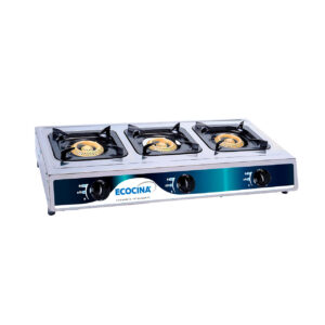 Estufa de mesa acero inoxidable ECOCINA de 3 quemadores