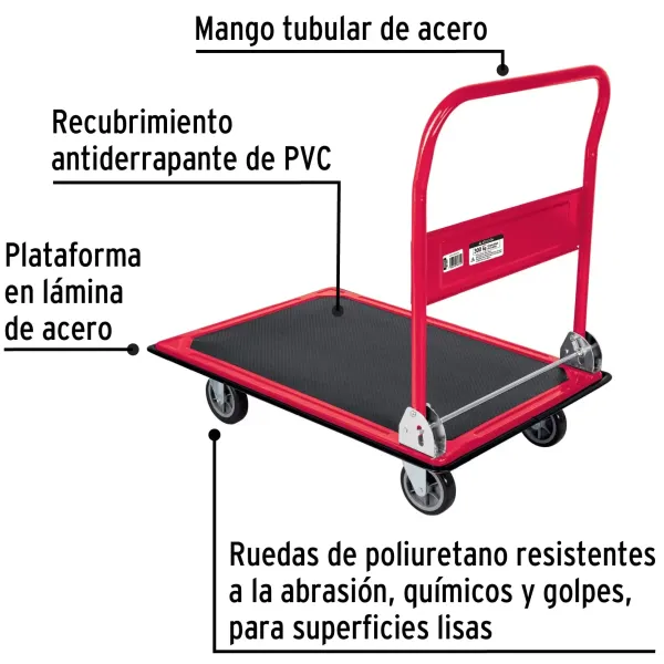 Carrito de Carga tipo Plataforma Plegable 300 kg / 661 lbs - Image 2