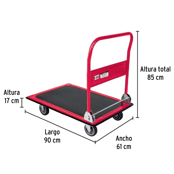 Carrito de Carga tipo Plataforma Plegable 300 kg / 661 lbs - Image 3